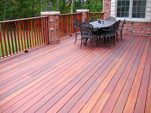 Outdoor wood decking