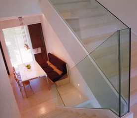 Glass stairs