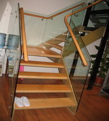 Glass&wood stairs
