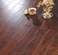 Elm hand-scraped curved flooring
