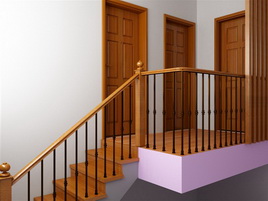 Whole set wood stairs