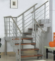 Steel composite with wood  stair