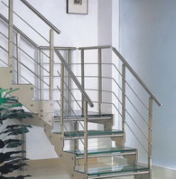 Steel and glass stairs